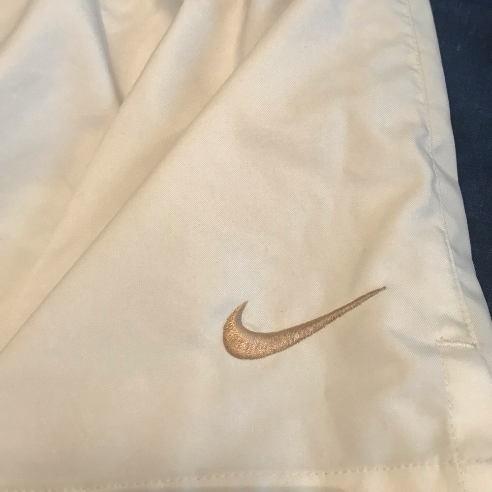 White Nike soccer shorts